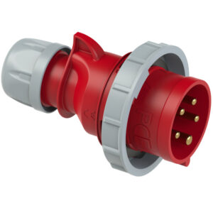 Индустриален щепсел с винтови клеми SHARK, 16А, 3P+PE+N, 400V, IP66/67, червен