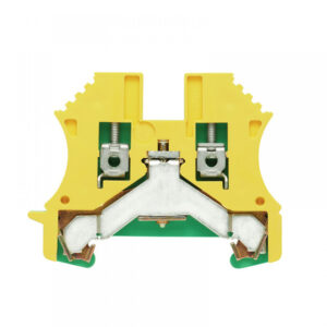 WPE 2.5 Клема винтова, заземителна за 2 проводника, 2.5 mm², жълто-зелена