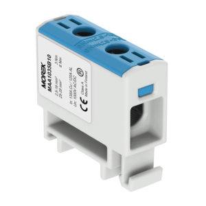 OTL35 син Тунелна клема 1P, 2 отвора, 1xAl/Cu 2,5-35мм2 1000V, 120/135A