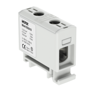 OTL50 сив Тунелна клема 1P, 2 отвора, 1xAl/Cu 1,5-50мм2 1000V, 145/160A