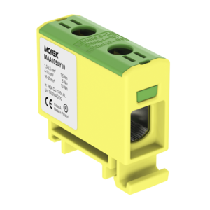 OTL50 жълто-зелен Тунелна клема 1P, 2 отвора, 1xAl/Cu 1,5-50мм2 1000V, 145/160A