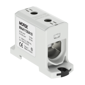 OTL150 сивТунелна клема 1P, 2 отвора, 1xAl/Cu 25-150мм2 1000V, 290/320A