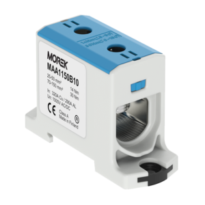 OTL150 син Тунелна клема 1P, 2 отвора, 1xAl/Cu 25-150мм2 1000V, 290/320A