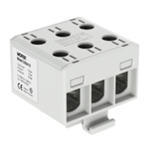 OTL50-3x сив Тунелна клема 3P, 6 отвора, 3x1xAl/Cu 1,5-50мм2 1000V, 3x145/3x160A