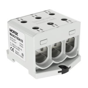 OTL150-3 сив Тунелна клема 1P, 6 отвора, 3xAl/Cu 25-150мм2 1000V, 290/320A