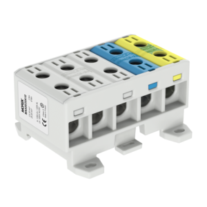 OTL35-5x сив, син, жълто-зелен Тунелна клема 5P, 10 отвора, 5x1xAl/Cu 2,5-35мм2 1000V, 3x120/x3x135A
