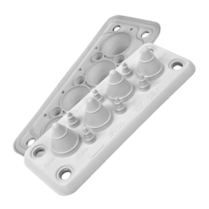 MB4/10 сив Панел кабелни входове IP55, брой кабели 10, UL94V-0, RAL 9035