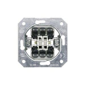 Двоен девиаторен ключ, механизъм, с пружинни клеми, 10A, 250V, серия Delta Line